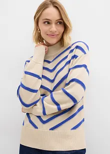 Maglione con motivo a righe strutturato, bonprix