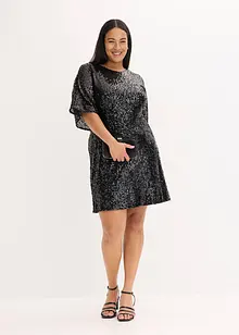 Abito oversize in paillettes, bonprix