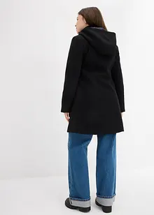 Cappotto svasato con cappuccio e pinces, bonprix