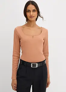 Maglia a costine in puro cotone biologico, bonprix