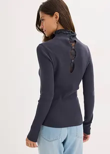 Maglione a coste in misto viscosa fluente, bonprix