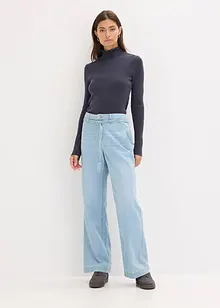 Maglione a coste in misto viscosa fluente, bonprix