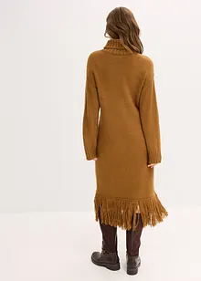 Abito in maglia con frange al fondo, bonprix