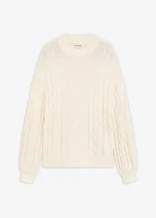 Maglione oversize con lavorazione a trecce, bonprix