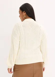 Maglione oversize con lavorazione a trecce, bonprix