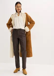 Pantaloni in similpelle effetto usato, bonprix