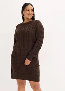 Abito in maglia a trecce, bonprix