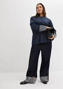 Blusa di jeans a maniche larghe, bonprix