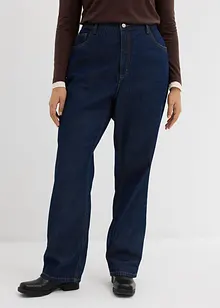 Jeans straight lunghi in cotone biologico, vita alta, bonprix