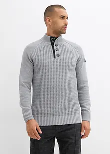 Maglione a collo alto con cotone riciclato, bonprix