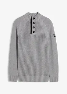 Maglione a collo alto con cotone riciclato, bonprix