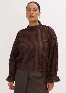 Blusa in materiale operato, bonprix