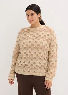 Maglione oversize con morbida lana e alpaca, bonprix