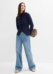 Cardigan in filato fine di misto viscosa morbido, bonprix