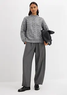 Maglione in  filato grosso a trecce, bonprix