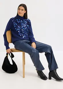 Maglione con paillettes, bonprix