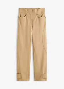 Pantaloni in twill a vita alta, bonprix