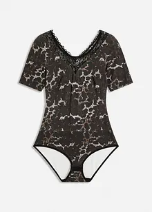 Body a mezze maniche in modal con pizzo, bonprix