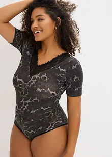 Body a mezze maniche in modal con pizzo, bonprix