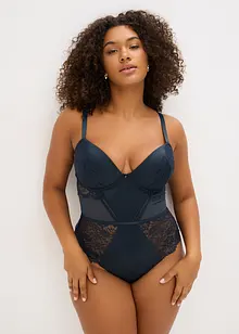 Body con perizoma e effetto lucido, bonprix