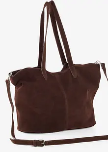 Borsa shopper maxi in pelle scamosciata, bonprix