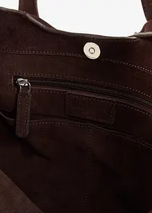 Borsa shopper maxi in pelle scamosciata, bonprix