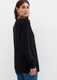 Maglione prémaman in morbido cotone biologico con spacchi per l'allattamento, bonprix