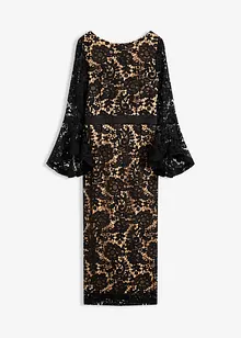 Abito in pizzo con inserto di satin, bonprix