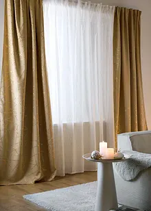 Tenda trasparente lucida in batista, disponibile anche extra lunga (pacco da 1), bonprix