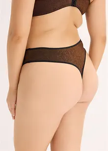 Perizoma alto in tessuto glitterato, bonprix