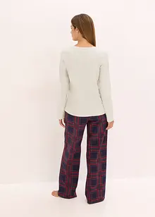 Pigiama con pantaloni in flanella e confezione regalo, bonprix