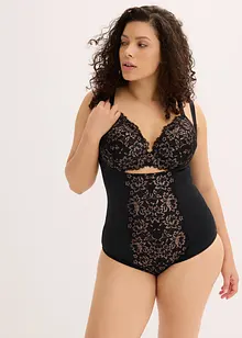 Body modellante con effetto modellante leggero e filato glitterato, bonprix