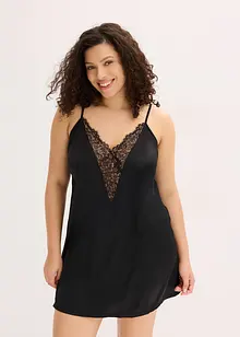 Sottoveste di satin con filato glitterato, bonprix