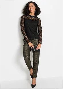 Maglia in pizzo a maniche lunghe, bonprix