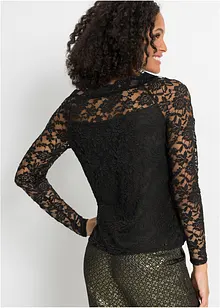 Maglia in pizzo a maniche lunghe, bonprix