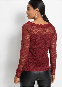 Maglia in pizzo a maniche lunghe, bonprix