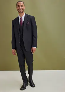 Completo (4 pezzi) giacca, pantaloni, gilet, cravatta, regular fit, bonprix