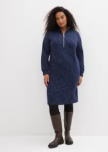 Abito in felpa con mezza zip, bonprix