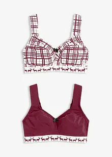 Reggiseno senza ferretto con cotone (pacco da 2), bonprix