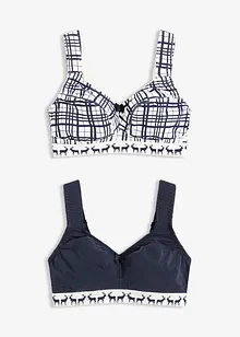 Reggiseno senza ferretto con cotone (pacco da 2), bonprix