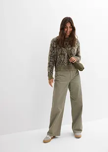 Maglione a maglia grossa in filato piumato morbido, bonprix