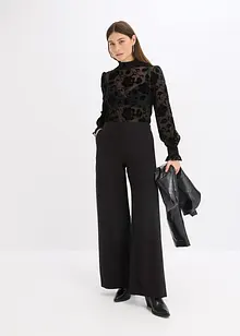 Maglia a maniche lunghe leggermente trasparente, bonprix