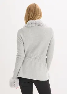 Cardigan con pelliccia sintetica, bonprix