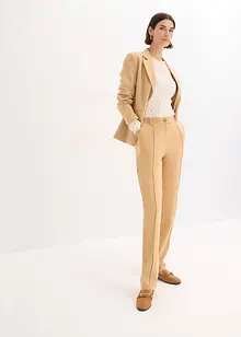 Pantaloni in jersey di cotone con piega cucita, bonprix