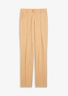 Pantaloni in jersey di cotone con piega cucita, bonprix
