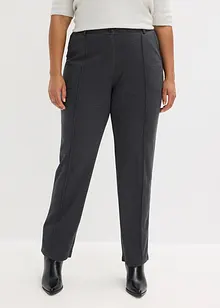 Pantaloni in jersey di cotone con piega cucita, bonprix