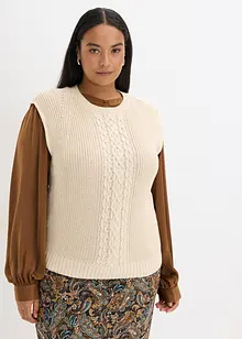 Gilet in maglia in misto lana, bonprix