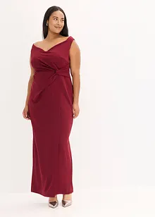 Abito a spalle scoperte in crêpe strutturato, bonprix