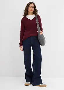 Maglione in filato fine di puro cotone biologico, bonprix