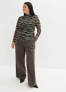 Maglia a maniche lunghe in morbido mesh, bonprix